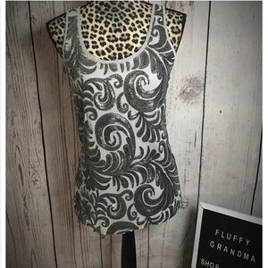 Express Grey Sequined Tank Small